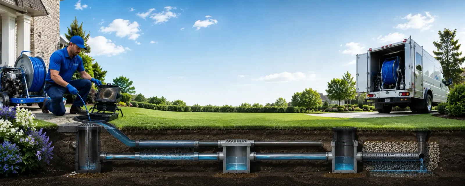 Outdoor drain cleaning information for Andrew, IA